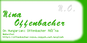 mina offenbacher business card